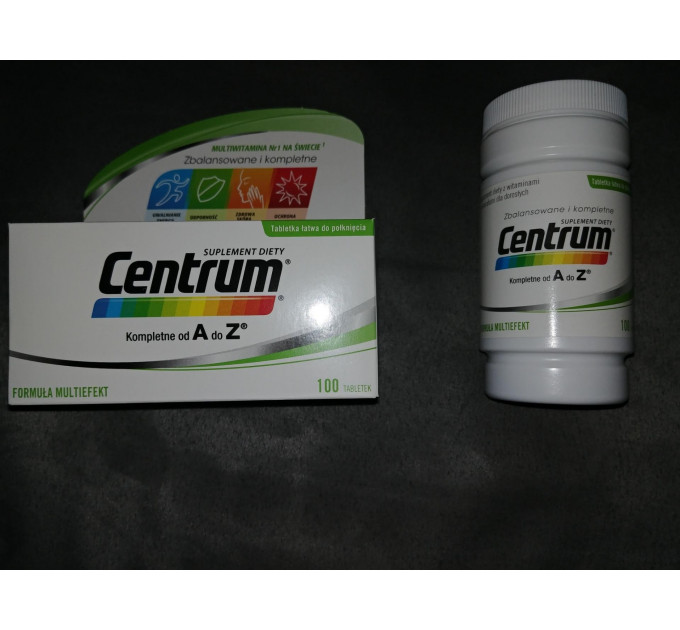 Універсальний комплекс вітамінів і мінералів Centrum Kompletne od A do Z (от А до цинка) 100 таблеток на 100 днів