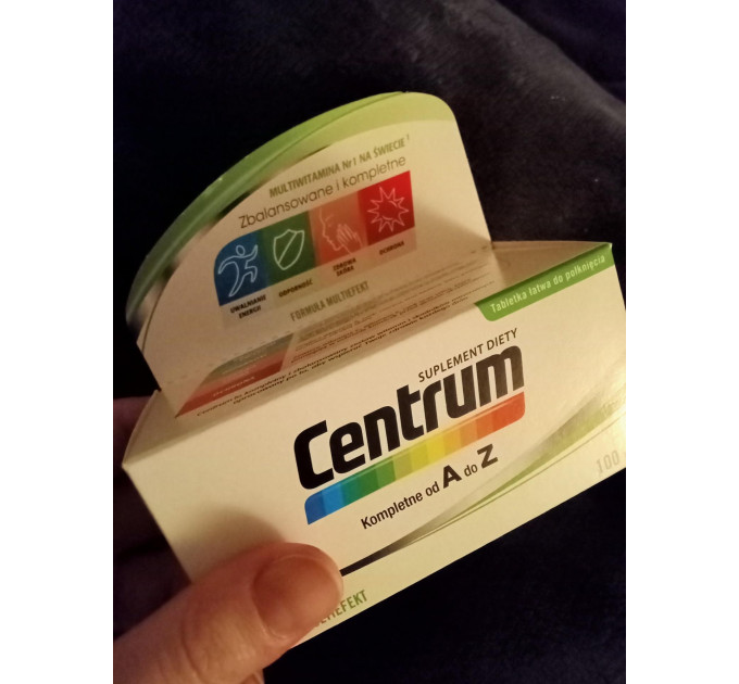 Універсальний комплекс вітамінів і мінералів Centrum Kompletne od A do Z (от А до цинка) 100 таблеток на 100 днів