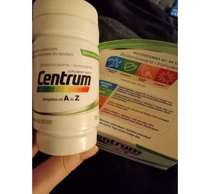 Універсальний комплекс вітамінів і мінералів Centrum Kompletne od A do Z (от А до цинка) 100 таблеток на 100 днів
