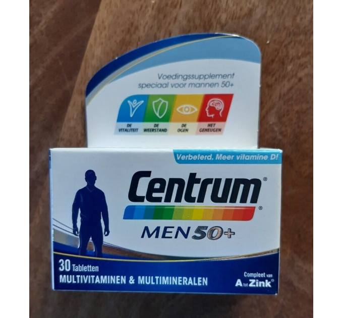 Мультивитамины и минералы для мужчин после 50 лет Centrum Men 50 Plus Multivitamins and Minerals (30 шт)