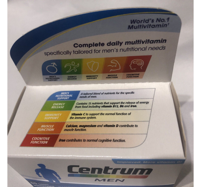 Мультивитаминный комплекс для мужчин до 50 лет Centrum Men Multivitamins and Minerals (60 шт)