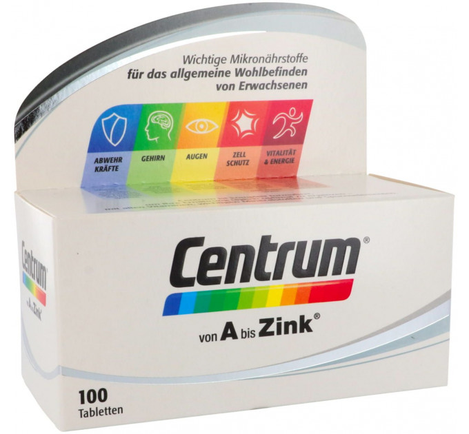 Универсальный комплекс витаминов и минералов Centrum Von A bis Zink (от А до цинка) 100 таблеток на 100 дней