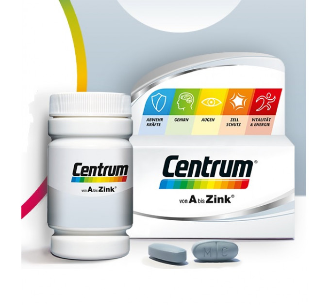 Універсальний комплекс вітамінів і мінералів Centrum Von A bis Zink 100 таблеток на 100 днів