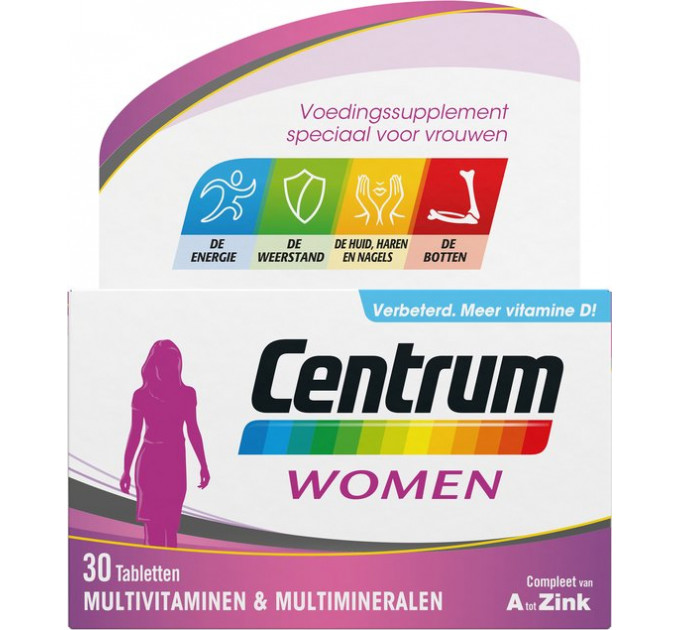 Комплекс вітамінів та мінералів для жінок Centrum Women (30 таблеток на 30 днів)