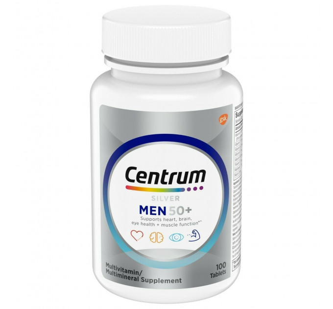 Витаминно-минеральный комплекс для мужчин старше 50 лет Centrum Silver Men 50+  (100 таблеток на 100 дней)
