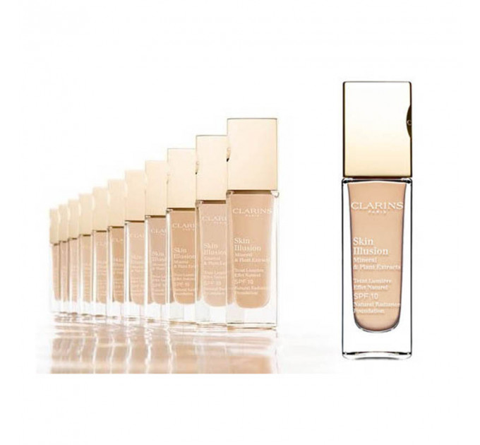 Тональний крем Clarins Skin Illusion Natural Radiance Foundation # 103.IVORY1.1 Oz / 30ml. SPF 10