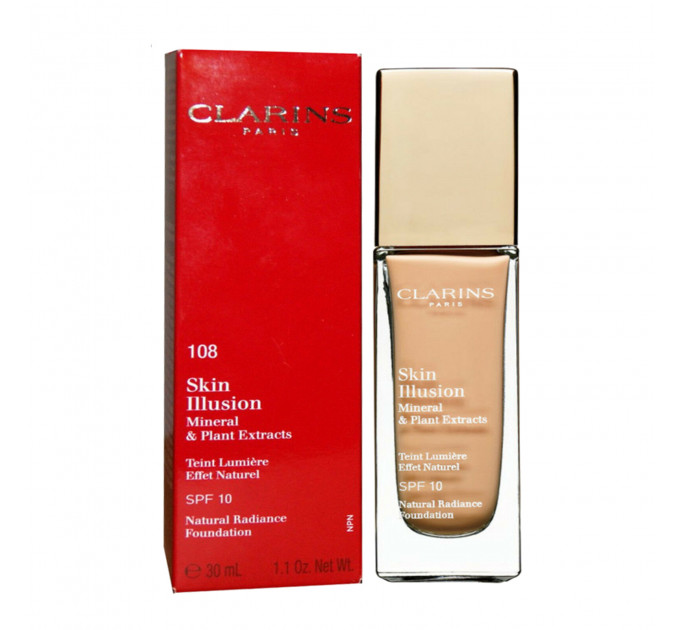 Тональна основа Clarins Skin Illusion Natural Radiance Foundation оттенок 108 (30ml)  SPF 10