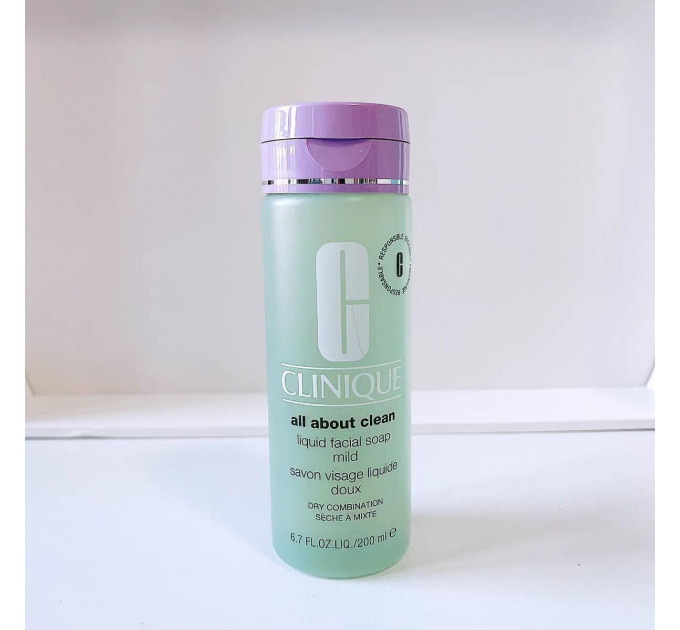 Рідке мило для вмивання сухої та комбінованої шкіри Clinique All About Clean (200 мл)