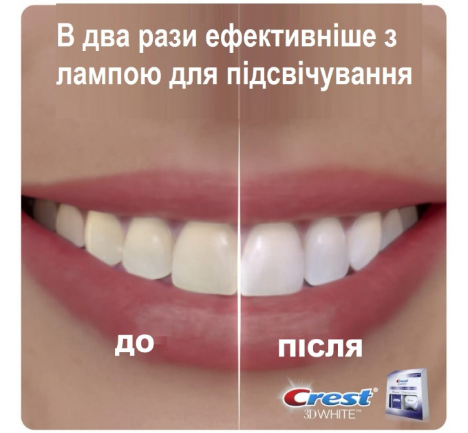 Полоски для отбеливания зубов Crest 3d Whitestrips With Light со световой отбеливающей лампой 20 полосок на 10 процедур (без коробки)