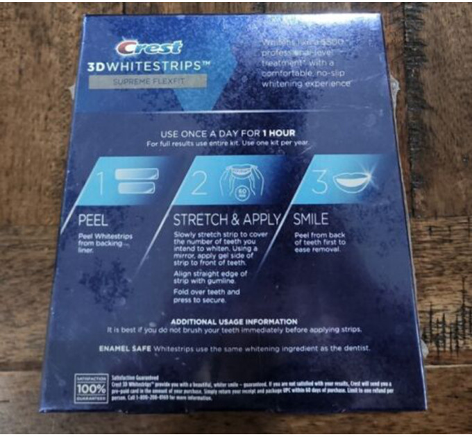 Відбілюючі смужки для зубів Crest 3D Whitestrips Supreme FlexFit (42 шт)