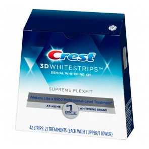 Отбеливающие полоски для зубов Crest 3D Whitestrips Supreme FlexFit (42 шт)