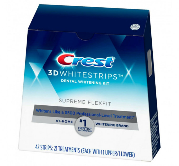 Відбілюючі смужки для зубів Crest 3D Whitestrips Supreme FlexFit (42 шт)