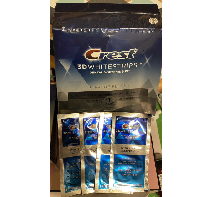 Смужки для відбілювання зубів Crest Supreme Flexfit 3D Whitestrips 1 стікер