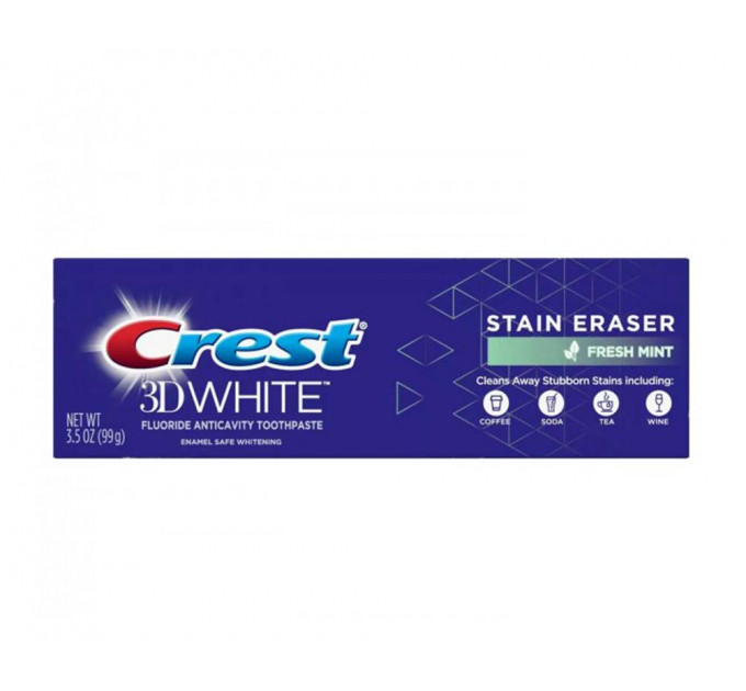 Отбеливающая зубная паста Crest 3D White Stain Eraser (Fresh Mint) 99 г