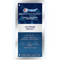 Полоски для отбеливания зубов Crest 3D Whitestrips Supreme Bright 1 шт (1 полоска для верхних и 1 для нижних зубов)