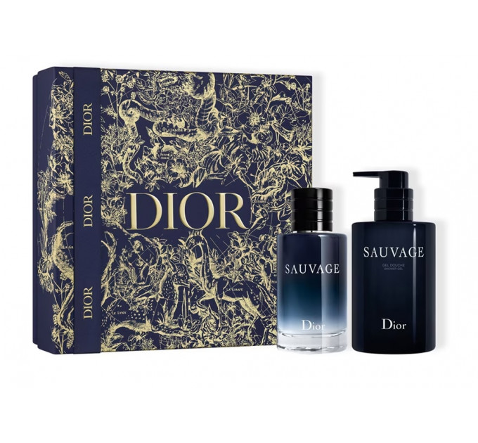 Парфюмированный набор Christian Dior Sauvage Giftset (туалетная вода 100 мл и гель для душа 250 мл)