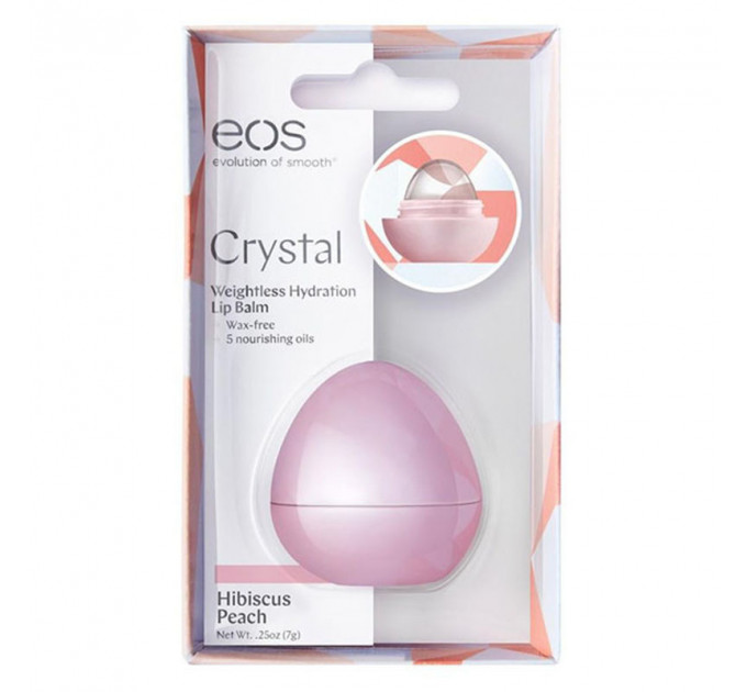 Бальзам для губ EOS Crystal Lip Balm Hibiscus Peach Гибискус и персик (7 г)