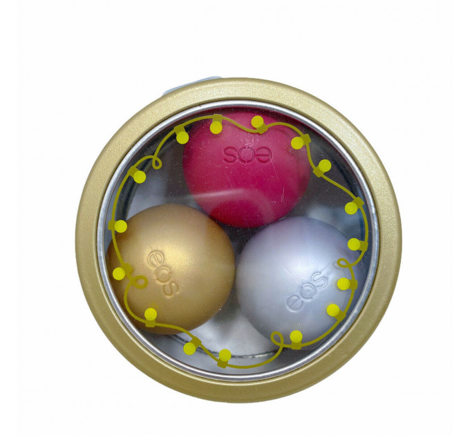 Подарунковий набір бальзамів для губ EOS Organic Limited Edition Holiday Collection Lip Balm (3 шт у наборі)