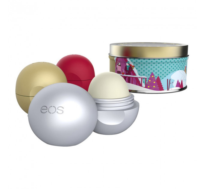 Подарочный набор бальзамов для губ EOS Organic Limited Edition Holiday Collection Lip Balm (3 шт в наборе)