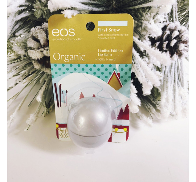 Бальзам для губ EOS Organic Lip Balm First Snow Первый снег (7 г)