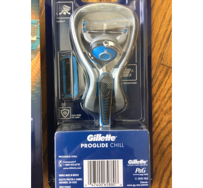 Бритва чоловіча Gillette ProGlide Chill (1 станок 2 картриджі) Made in America