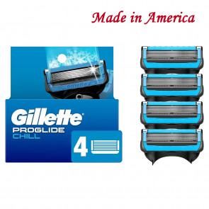 Сменные картриджи для бритвы Gillette ProGlide Chill Made in America (4 шт)
