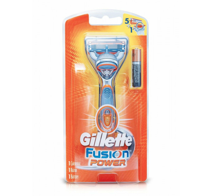 Бритва чоловіча Gillette Fusion Power Men's Razor 1 станок 1 картридж 1 батарейка