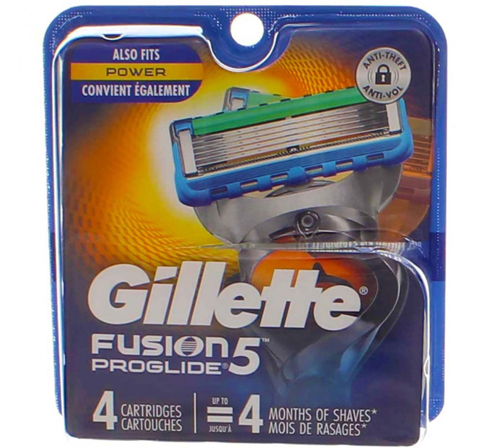 Змінні картриджі Gillette Fusion Proglide Power 4 штMade in America 