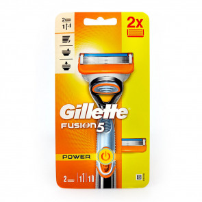 Бритва чоловіча Gillette Fusion5 Power (1 станок 2 картриджі 1 батарейка)