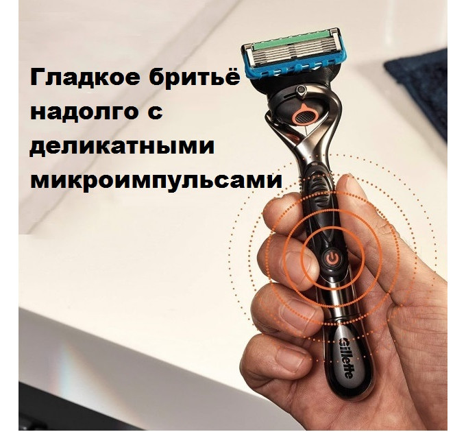 Бритва чоловіча Gillette Fusion5 ProGlide Power (1 станок 1 картридж 1 батарейка 1 підставка)
