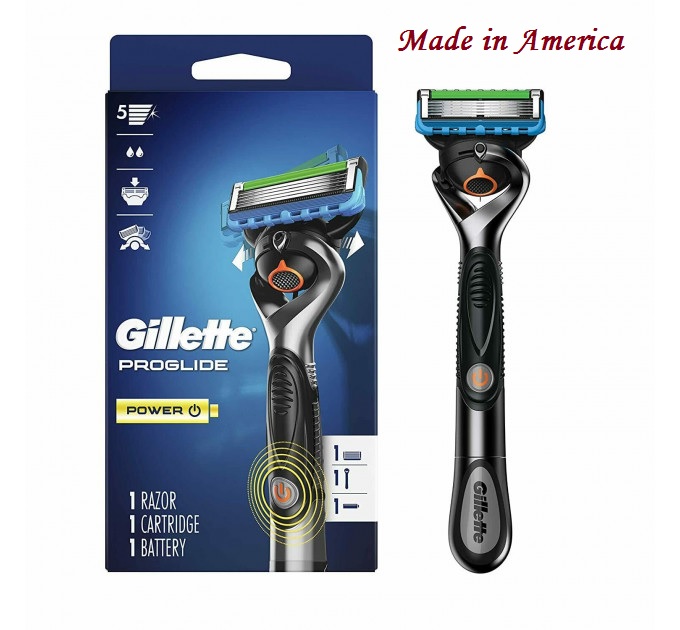 Бритва чоловіча Gillette Fusion5 ProGlide Power (1 станок 1 картридж 1 батарейка 1 підставка)