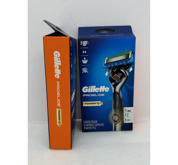 Бритва мужская Gillette Fusion5 ProGlide Power (1 станок 1 картридж 1 батарейка 1 подставка)
