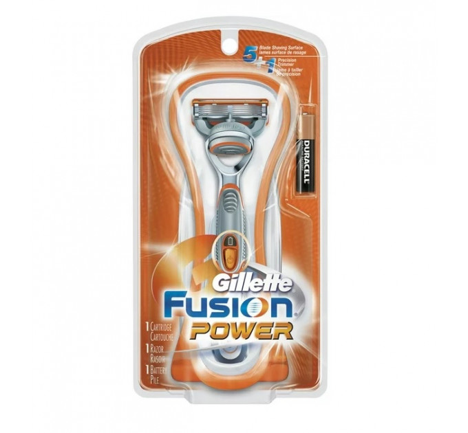Бритва чоловіча Gillette Fusion Power Razor (1 станок 1 картридж 1 батарейка)