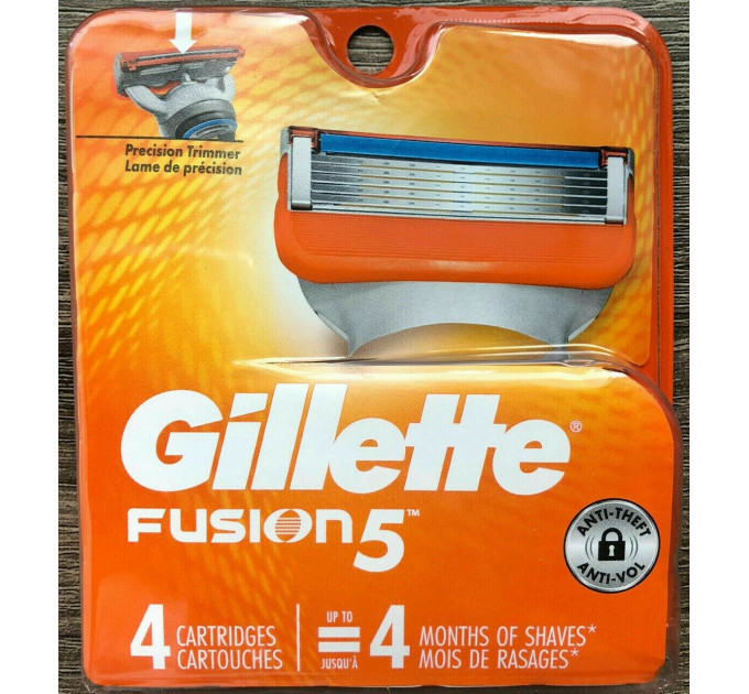 Сменные картриджи для бритвы Gillette Fusion5 (4 шт)