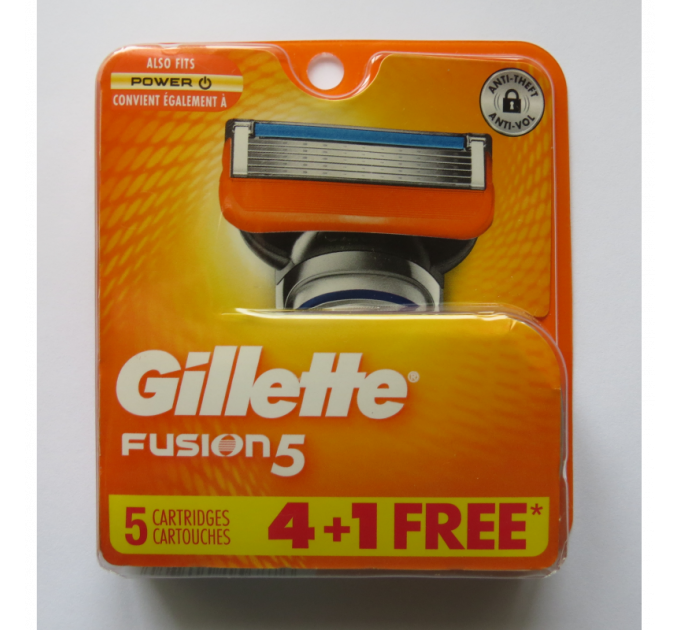 Сменные картриджи для бритья Gillette Fusion 5 (5 шт) Made in America