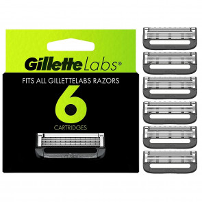 Змінні картриджі Gillette Labs з відлущувальною смужкою (6 шт)