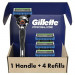 Бритва чоловіча Gillette Proglide (1 станок і 4 картриджі)