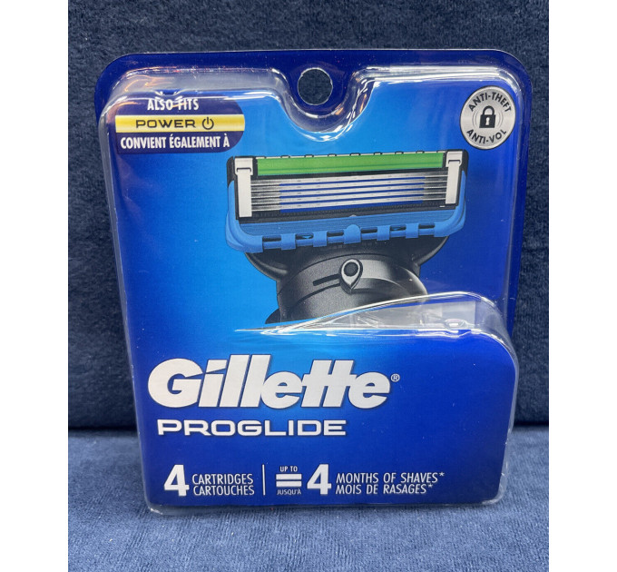 Сменные картриджи для бритвы Gillette ProGlide (4 шт) Made in America