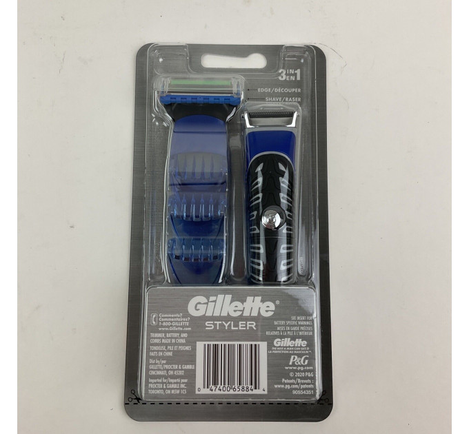 Бритва-стайлер чоловіча Gillette Fusion5 ProGlide Styler з 1 змінним картриджем ProGlide Power та 3 насадками для догляду за бородою та вусами + 1 батарейка