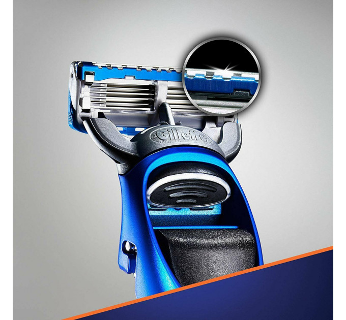 Бритва-стайлер мужская Gillette Fusion5 ProGlide Styler с 1 сменным картриджем ProGlide Power и 3 насадками для ухода за бородой и усами + 1 батарейка