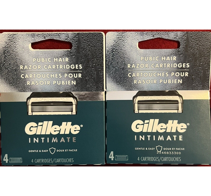 Сменные картриджи к мужской бритве для интимных зон Gillette Intimate (4 шт)