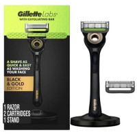 Бритва Gillette Labs з відлущувальною смужкою з підставкою (Лімітована серія золотого кольору)