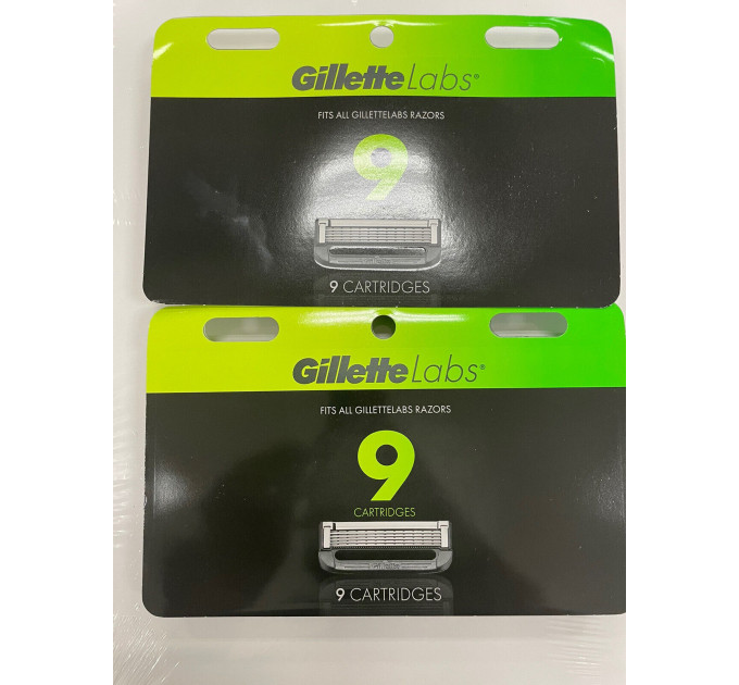 Змінні картриджі Gillette Labs з відлущувальною смужкою (9 шт)