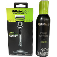 Подарунковий набір для гоління Gillette Labs (бритва з підставкою та гель/піна для гоління Gillette labs (240 мл)