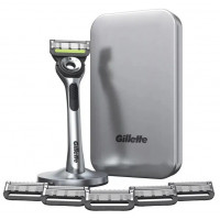 Подарунковий набір для гоління Gillette Labs (бритва з підставкою і дорожнім футляром та 6 картриджів)