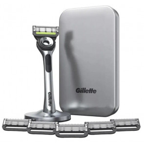 Подарунковий набір для гоління Gillette Labs (бритва з підставкою і дорожнім футляром та 6 картриджів)