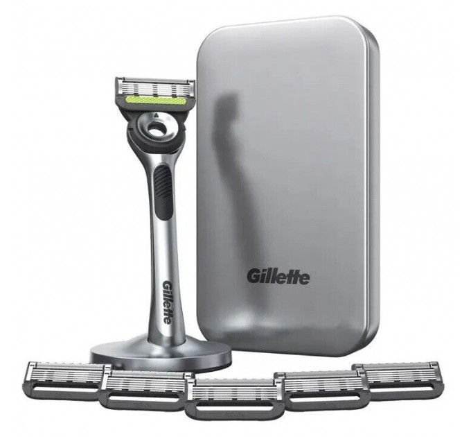 Подарунковий набір для гоління Gillette Labs (бритва з підставкою і дорожнім футляром та 6 картриджів)