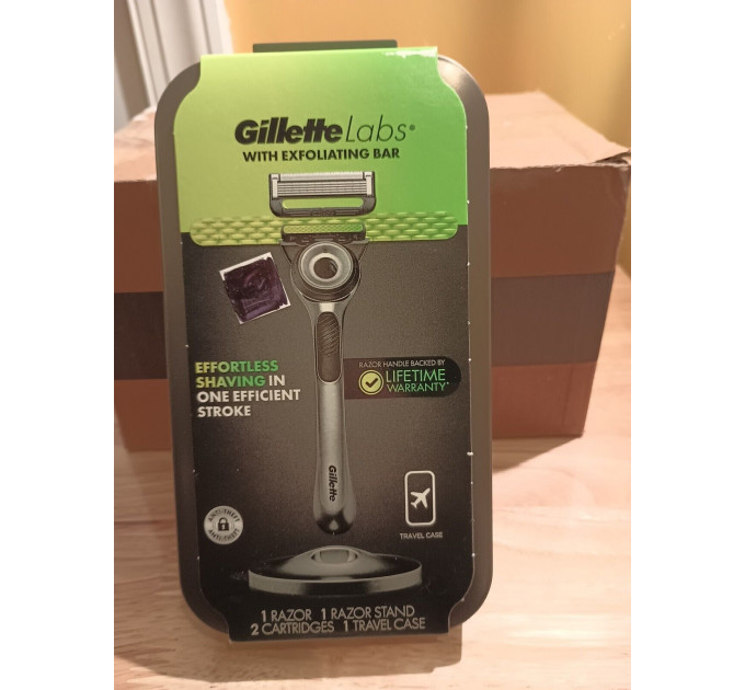 Бритва Gillette Labs з відлущувальною смужкою з підставкою і дорожнім футляром