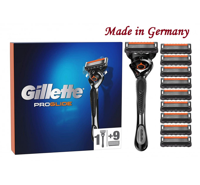 Бритва мужская Gillette ProGlide Men's Razor (10 сменных картриджей) Made in Germany