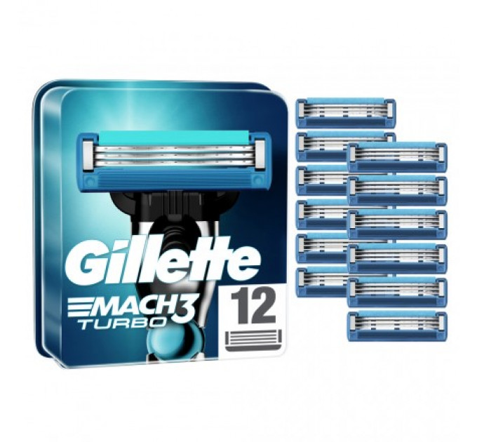 Змінні картриджі для гоління Gillette Mach3 Turbo 3D - Перемінні касетки для гоління Gillette Mach3 Turbo 3D
